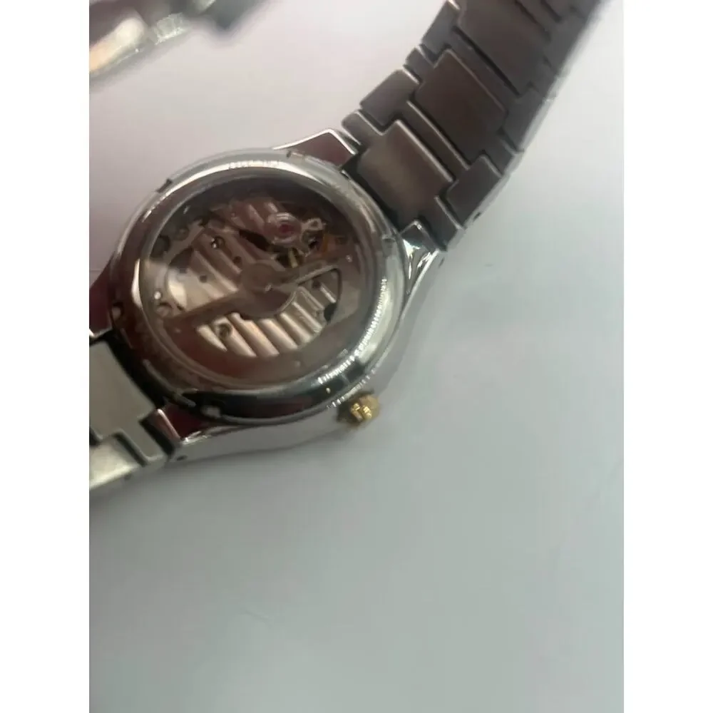 Bulova Classic 98L297 Women's Automatic 34mm Mother of Pearl Two-Tone Watch Used